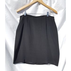 Josephine Chaus Black Silk Pencil Skirt